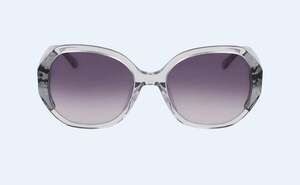 Bebe Oversized Clear Animal Print Butterfly Sunglasses wi/ Case- NWT- MSRP $156